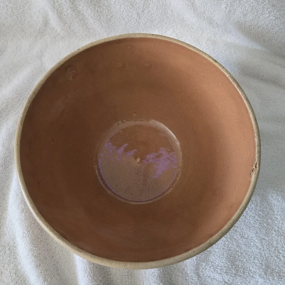Vintage Watt  Pottery, Moon & Stars, Ceramic Mixing Bowl, #9 - Pumpkin Glaze - Picture 2 of 5